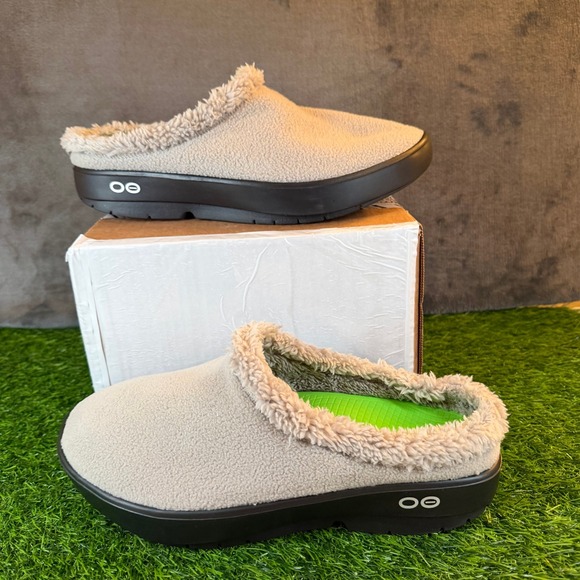 OOFOS OOcoozie Mule Cozy Lined Slip On Shoes Mens M11 EU 44 Gray Green main image 8